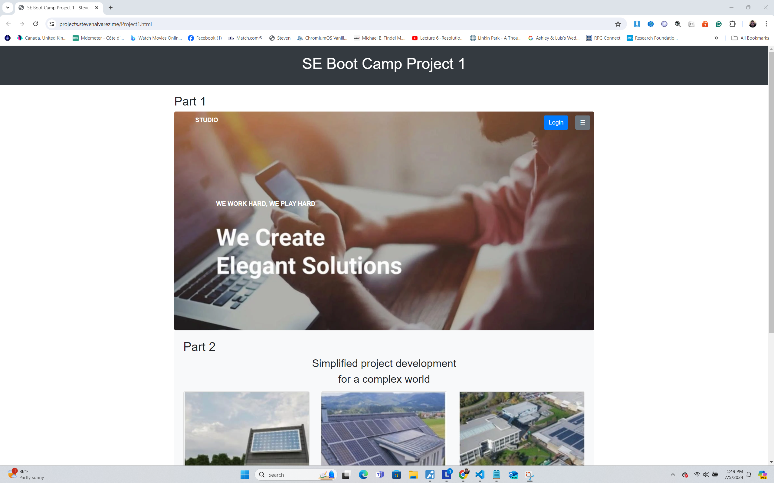 Bootstrap Website Example